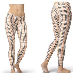 Nova Check Burberry Style Plaid Leggings OSFA